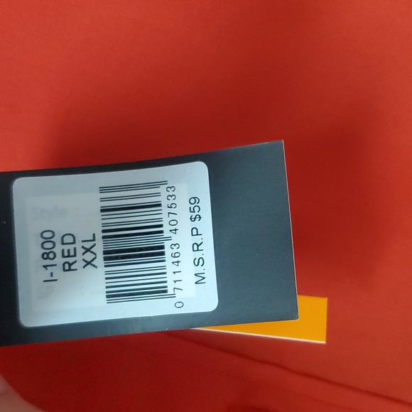 I.K.U. 2XL Mens Red Long Sleeved button down shirt plaid collar interior Reg Fit - Picture 10 of 13